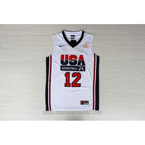 Camiseta USA 1992 John Stockton #12 Blanco